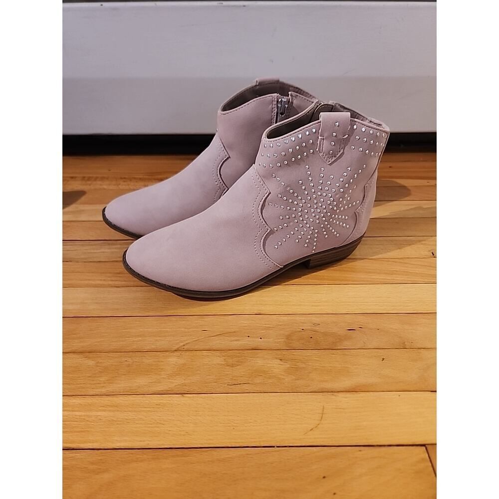 Pink Studded Ankle Boots Size 6 Women's Zip Mia Cowgirl